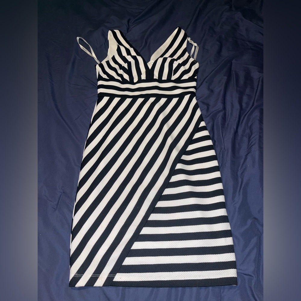 Black and White Striped Dress